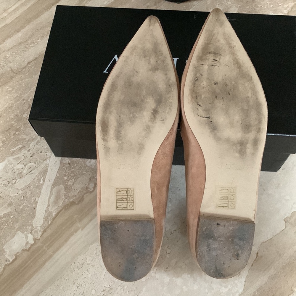 J Crew Harper Scalloped Suede Flats Size 7 - Picture 4 of 7
